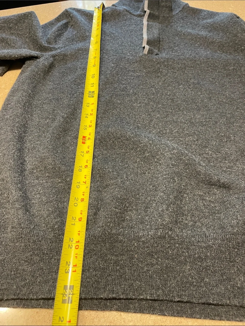Banana Republic Men's Dark Gray Half-Zip Sweater